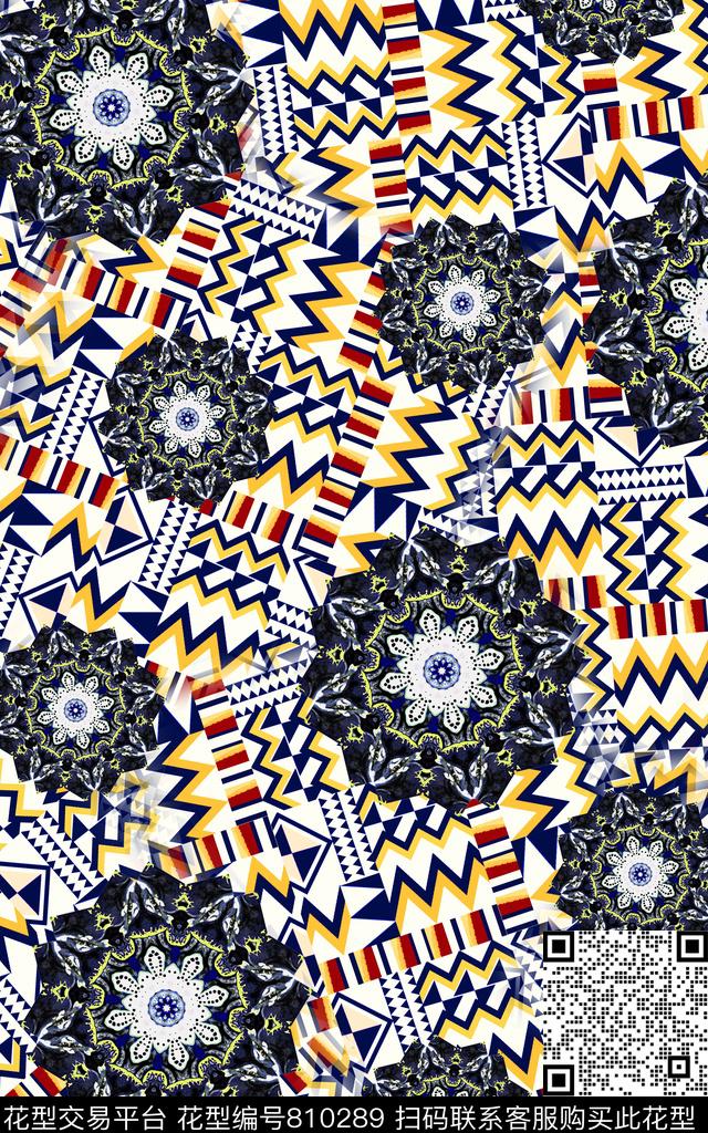 抽象方正意境数码印花华亿平台下载（图片编号: 810289） - 瓦栏（Walan）