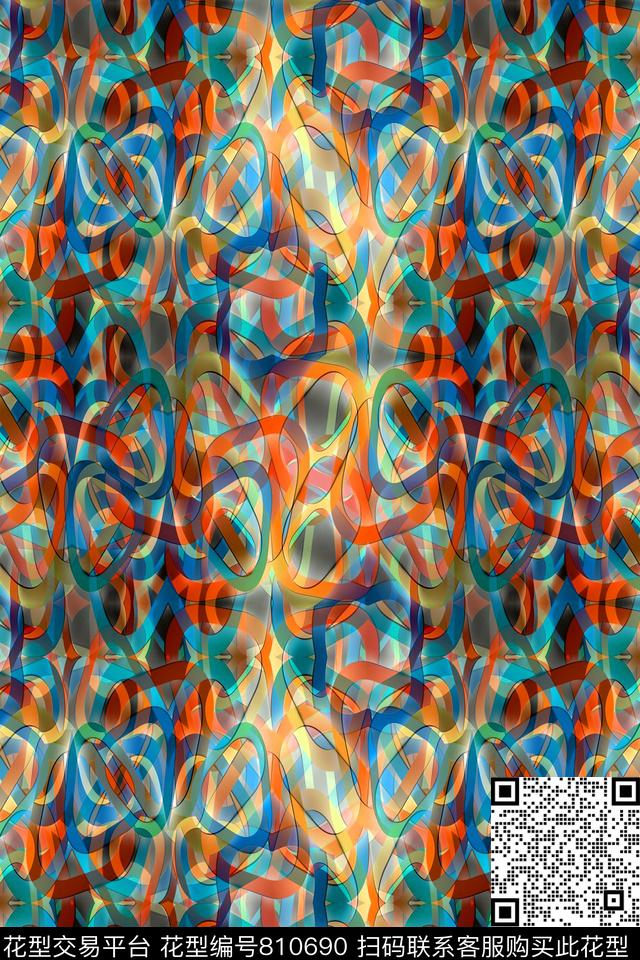 菱形小方块三角形传统印花华亿平台下载（图片编号: 810690） - 瓦栏（Walan）