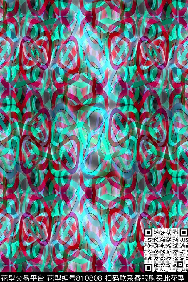 菱形小方块三角形传统印花华亿平台下载（图片编号: 810808） - 瓦栏（Walan）