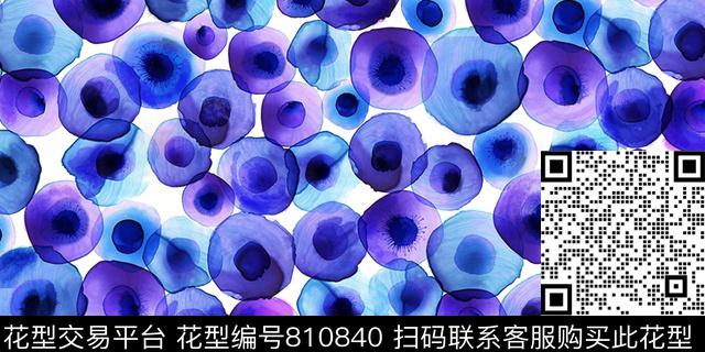 纹理笔触水彩数码印花华亿平台下载（图片编号: 810840） - 瓦栏（Walan）