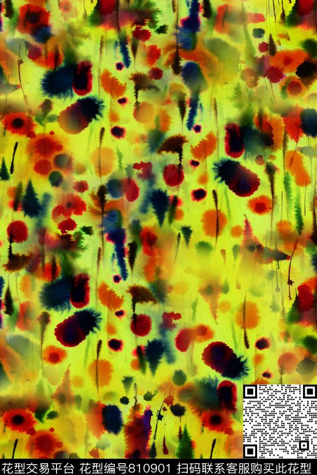 花朵花瓣花卉数码印花华亿平台下载（图片编号: 810901） - 瓦栏（Walan）