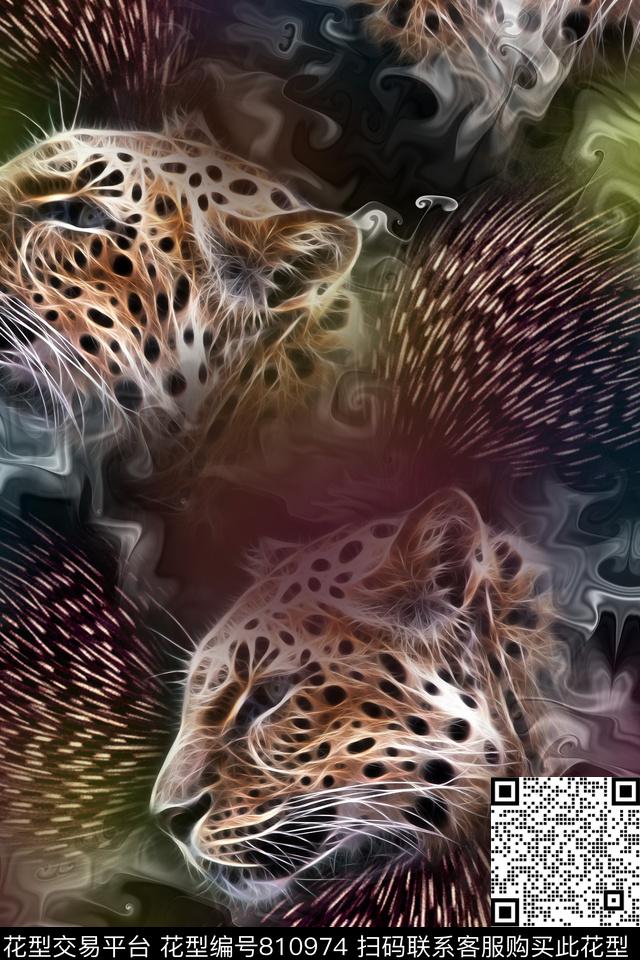 时尚动物纹肌理数码印花华亿平台下载（图片编号: 810974） - 瓦栏（Walan）