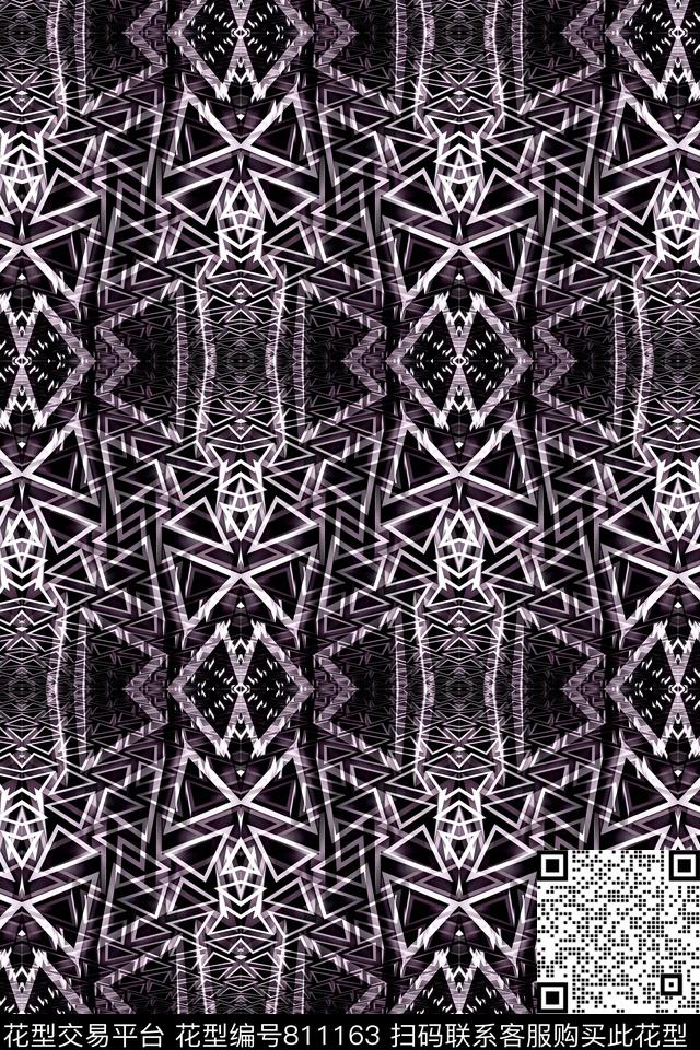 小方块菱形三角形传统印花华亿平台下载（图片编号: 811163） - 瓦栏（Walan）