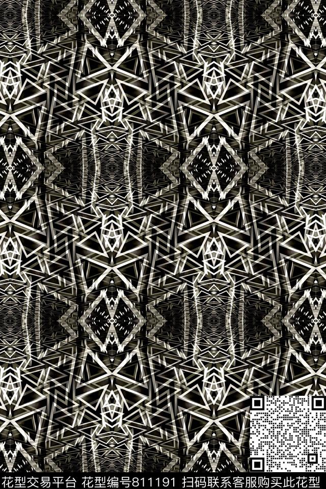 小方块菱形三角形传统印花华亿平台下载（图片编号: 811191） - 瓦栏（Walan）