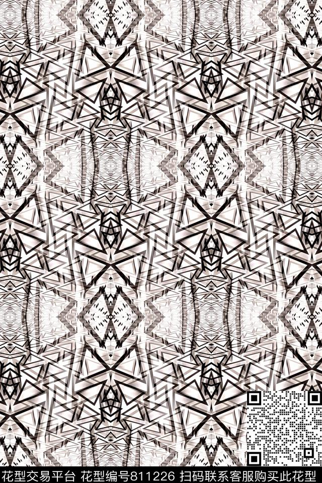 小方块菱形三角形传统印花华亿平台下载（图片编号: 811226） - 瓦栏（Walan）