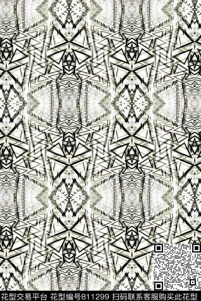 小方块菱形三角形传统印花华亿平台下载（图片编号: 811299） - 瓦栏（Walan）