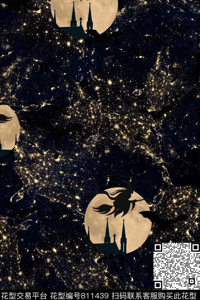 趣味动物星空、纹理、趣味传统印花华亿平台下载（图片编号: 811439） - 瓦栏（Walan）