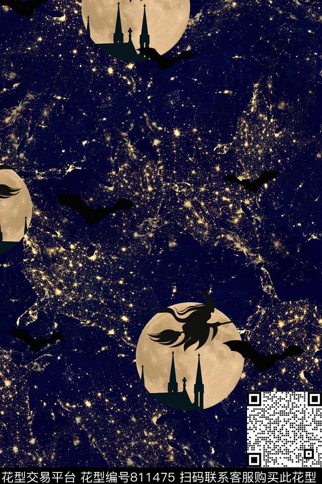 趣味动物星空、纹理、趣味传统印花华亿平台下载（图片编号: 811475） - 瓦栏（Walan）