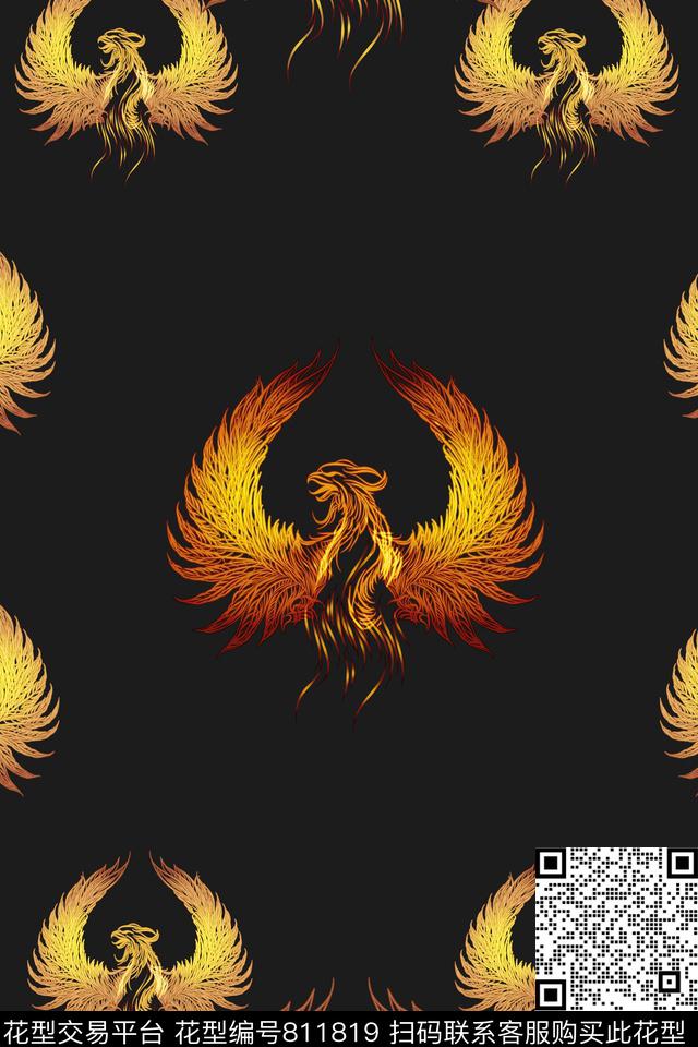 趣味纹理线条数码印花华亿平台下载（图片编号: 811819） - 瓦栏（Walan）