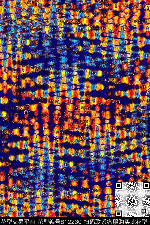 动物蝴蝶抽象数码印花华亿平台下载（图片编号: 812230） - 瓦栏（Walan）