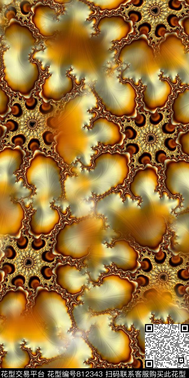 复古几何蜂窝数码印花华亿平台下载（图片编号: 812343） - 瓦栏（Walan）