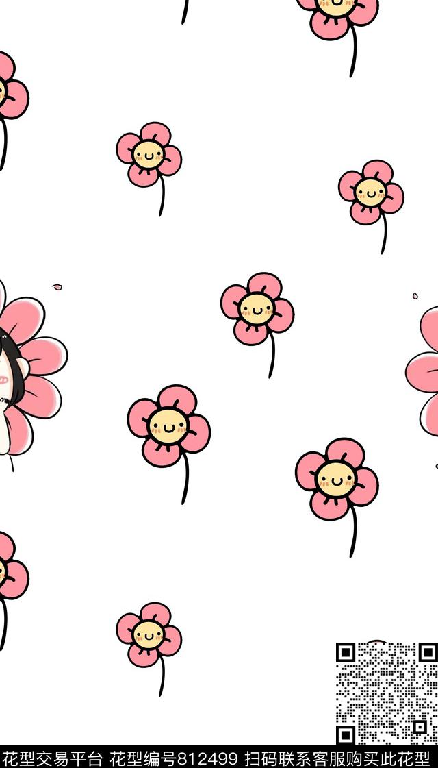 人物卡通插画传统印花华亿平台下载（图片编号: 812499） - 瓦栏（Walan）