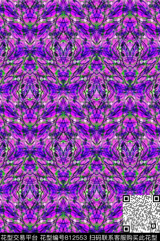 波浪条纹细条纹横条数码印花华亿平台下载（图片编号: 812553） - 瓦栏（Walan）