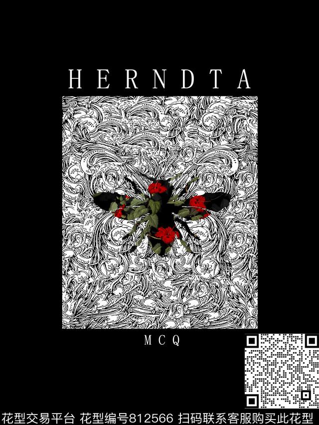 抽象纹理蜜蜂男装T恤华亿平台数码印花华亿平台下载（图片编号: 812566） - 瓦栏（Walan）