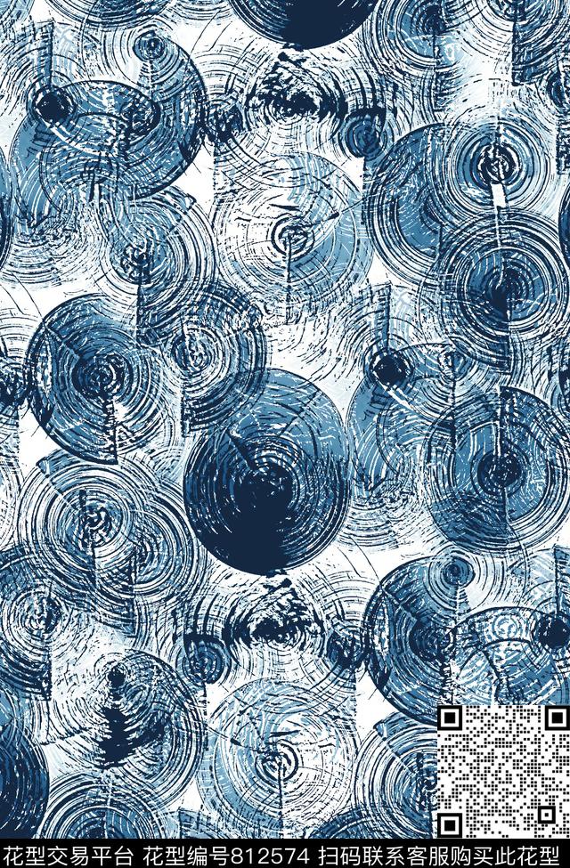 几何圆圈纹理女装华亿平台男装华亿平台传统印花华亿平台下载（图片编号: 812574） - 瓦栏（Walan）