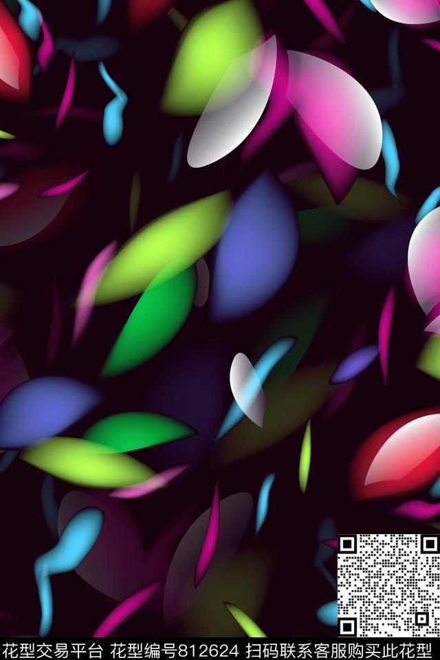 绚丽花瓣科技数码印花华亿平台下载（图片编号: 812624） - 瓦栏（Walan）