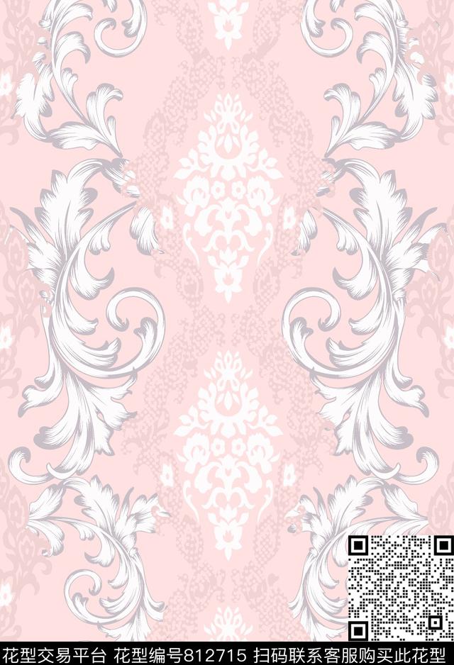 大马士革土耳其风格卷草纹传统印花华亿平台下载（图片编号: 812715） - 瓦栏（Walan）