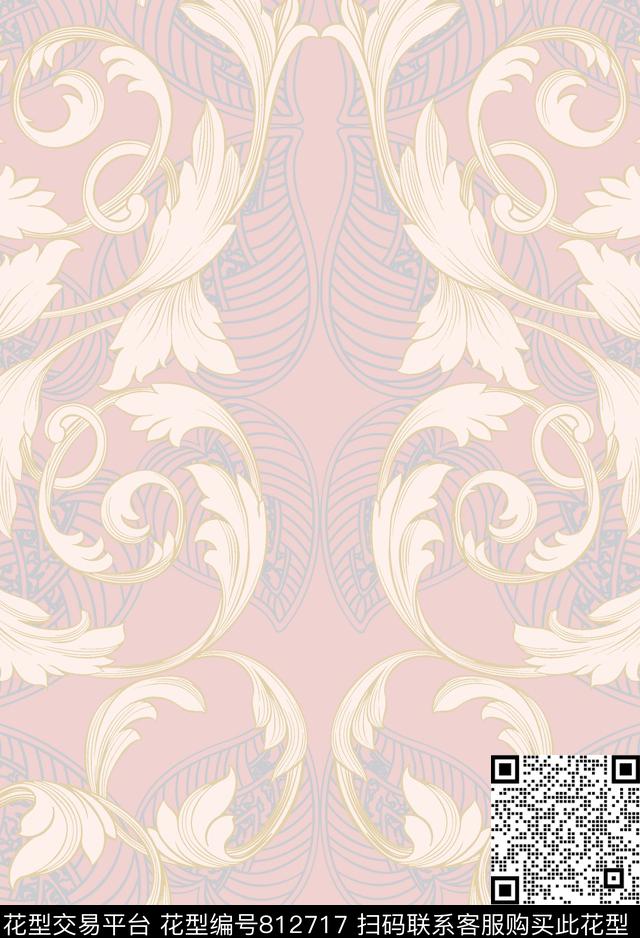 大马士革巴洛克土耳其风格传统印花华亿平台下载（图片编号: 812717） - 瓦栏（Walan）