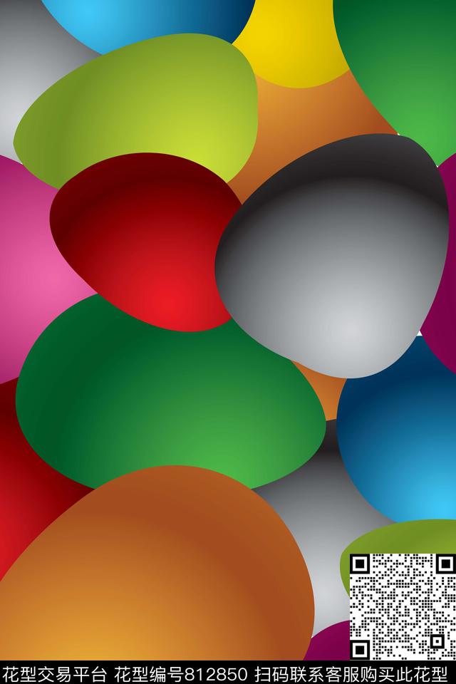 圆形纹理笔触传统印花华亿平台下载（图片编号: 812850） - 瓦栏（Walan）