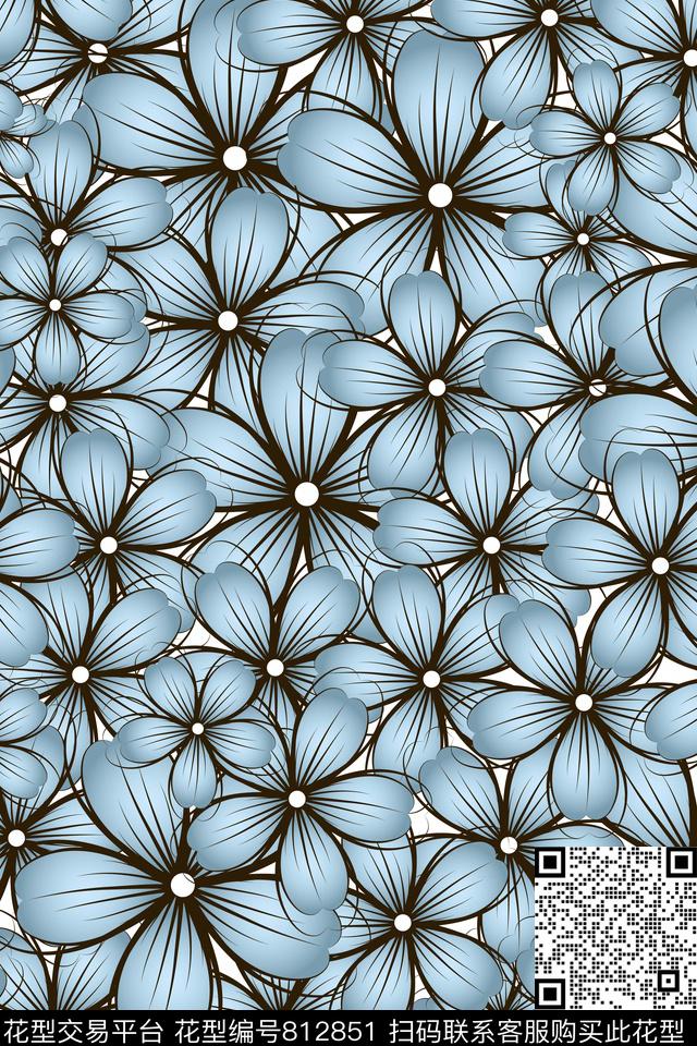 圆形纹理笔触传统印花华亿平台下载（图片编号: 812851） - 瓦栏（Walan）