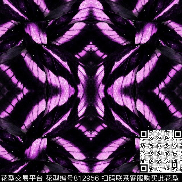 花卉豹纹女装数码印花华亿平台下载（图片编号: 812956） - 瓦栏（Walan）