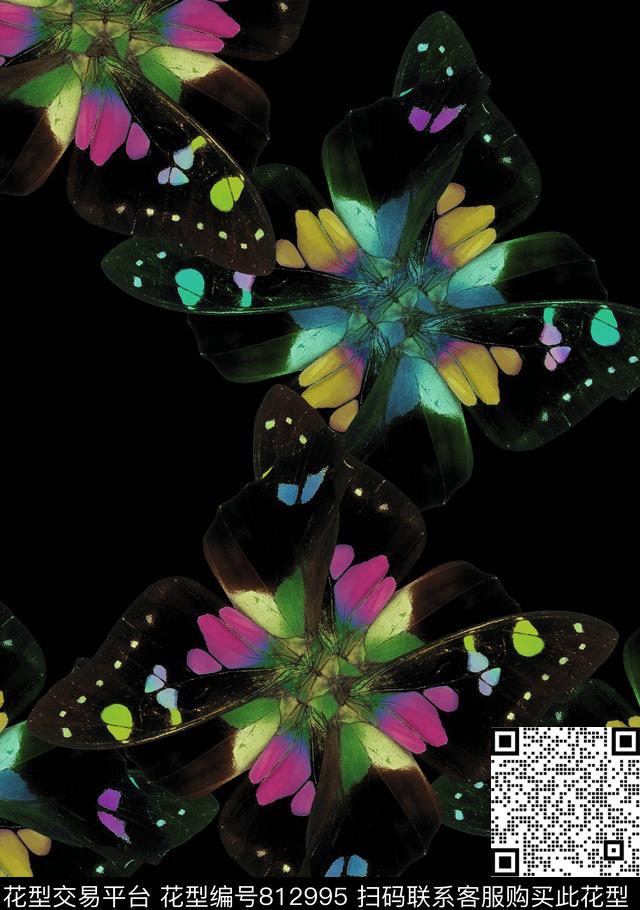 昆虫女装年轻时尚数码印花华亿平台下载（图片编号: 812995） - 瓦栏（Walan）