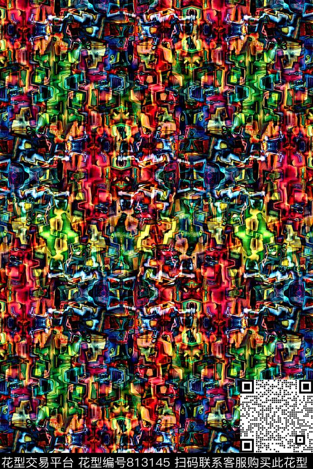 条纹条子曲线数码印花华亿平台下载（图片编号: 813145） - 瓦栏（Walan）