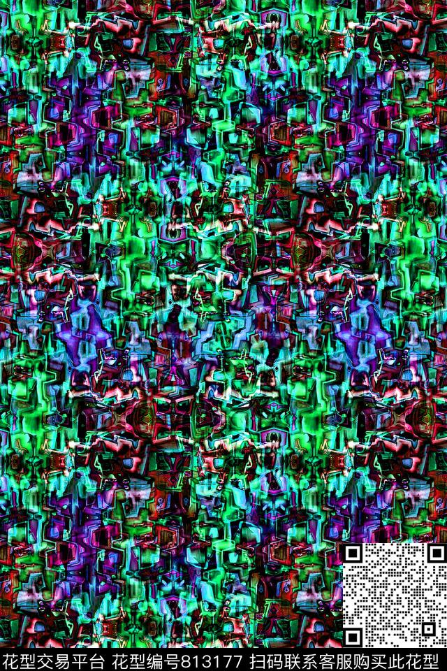 条纹条子曲线数码印花华亿平台下载（图片编号: 813177） - 瓦栏（Walan）