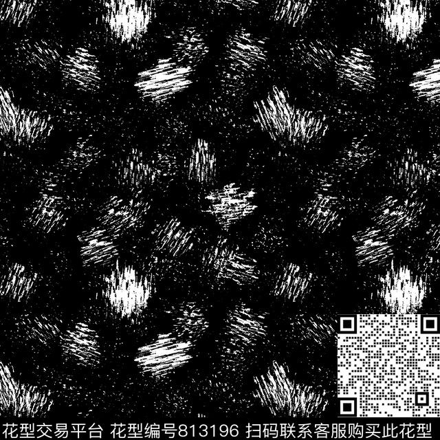 黑白花印象肌理传统印花华亿平台下载（图片编号: 813196） - 瓦栏（Walan）