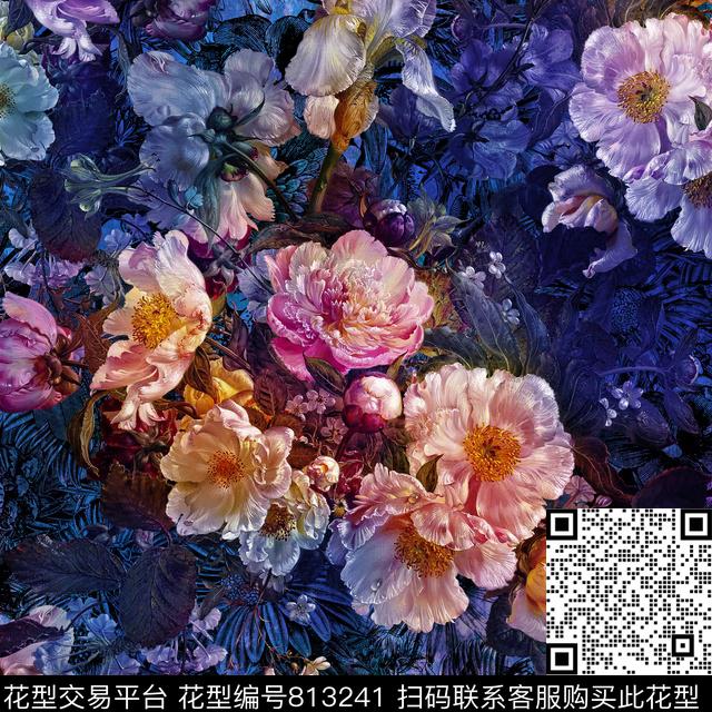 炫彩多彩乱花数码印花华亿平台下载（图片编号: 813241） - 瓦栏（Walan）
