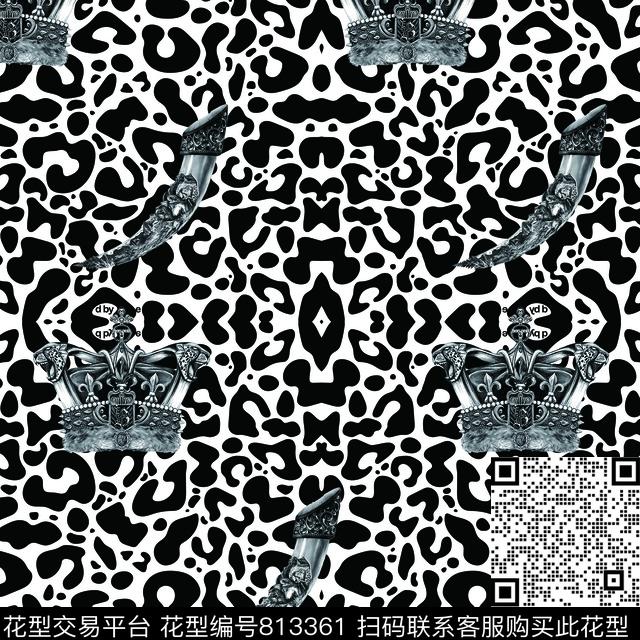 豹纹皇冠象牙传统印花华亿平台下载（图片编号: 813361） - 瓦栏（Walan）