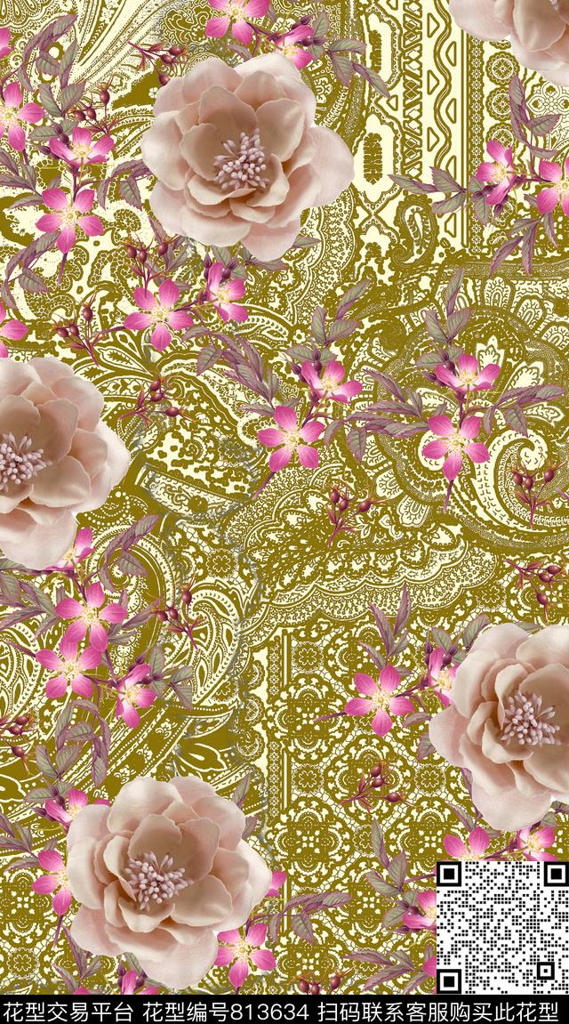 flowercolorisecolorfull数码印花华亿平台下载（图片编号: 813634） - 瓦栏（Walan）