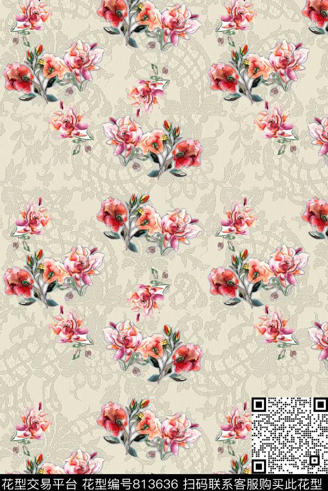 colorisecolorfullflower数码印花华亿平台下载（图片编号: 813636） - 瓦栏（Walan）