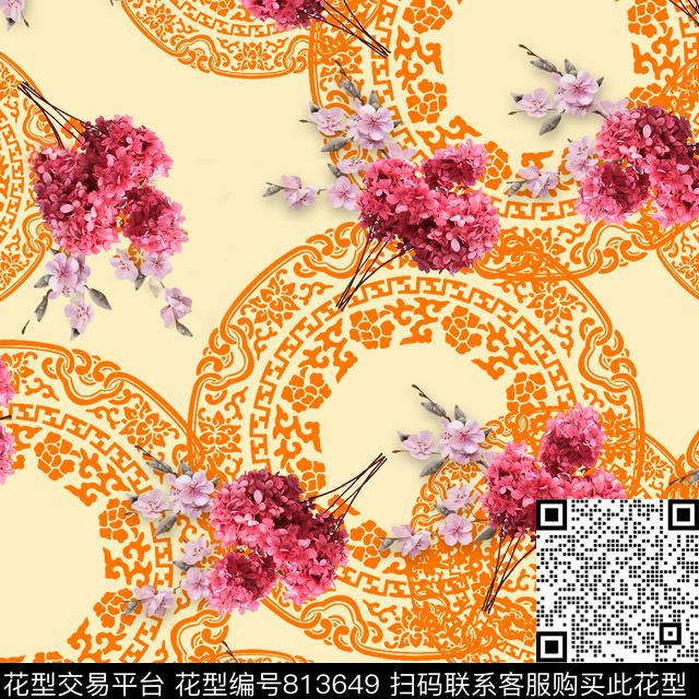 flowercolorisecolorfull数码印花华亿平台下载（图片编号: 813649） - 瓦栏（Walan）
