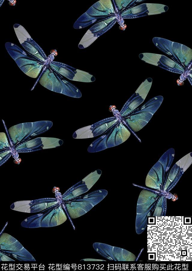 女装时尚昆虫数码印花华亿平台下载（图片编号: 813732） - 瓦栏（Walan）