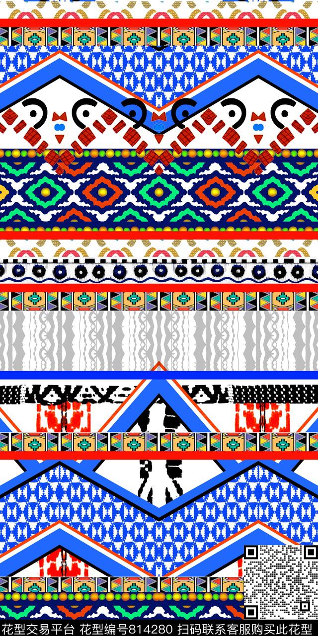 欧式青花瓷民族风传统印花华亿平台下载（图片编号: 814280） - 瓦栏（Walan）