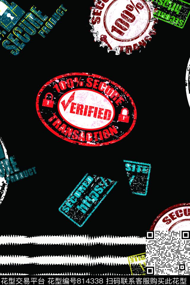 时尚流行标志数码印花华亿平台下载（图片编号: 814338） - 瓦栏（Walan）