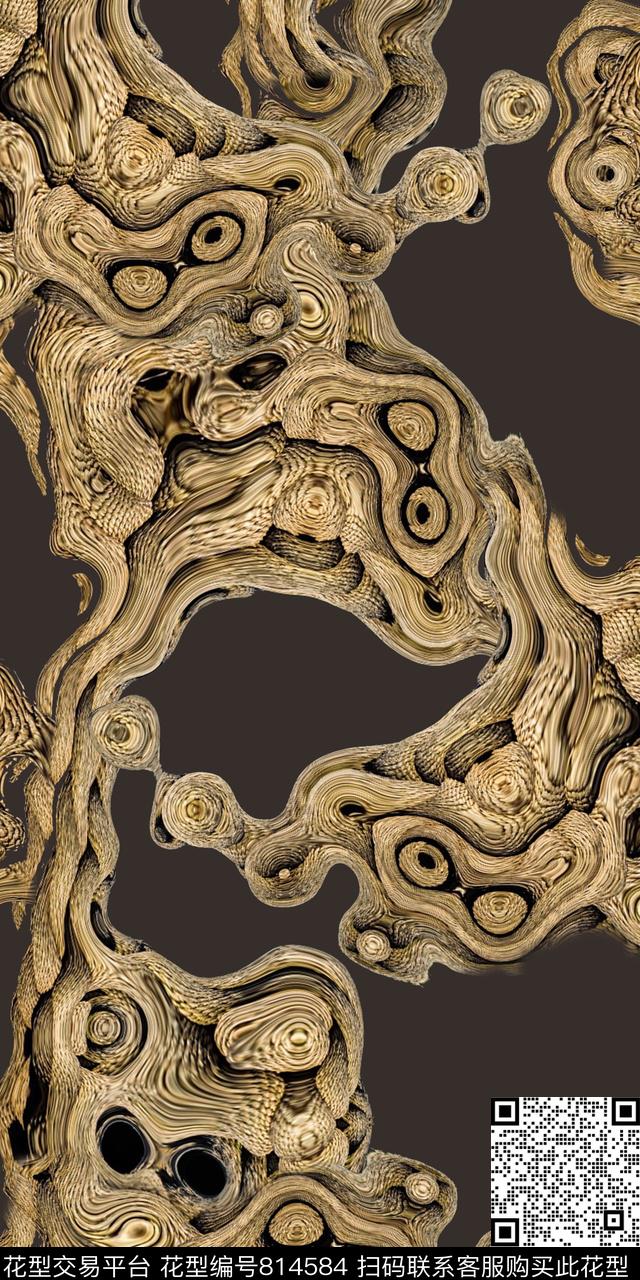 抽象几何机理数码印花华亿平台下载（图片编号: 814584） - 瓦栏（Walan）