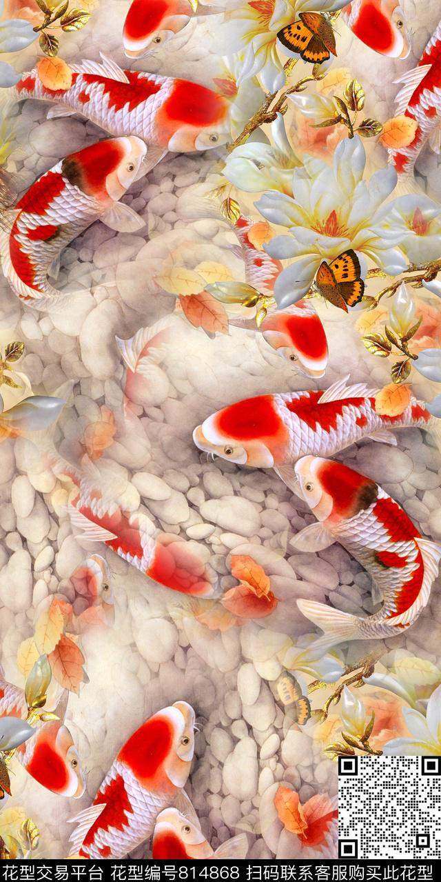 乱花花朵花卉数码印花华亿平台下载（图片编号: 814868） - 瓦栏（Walan）