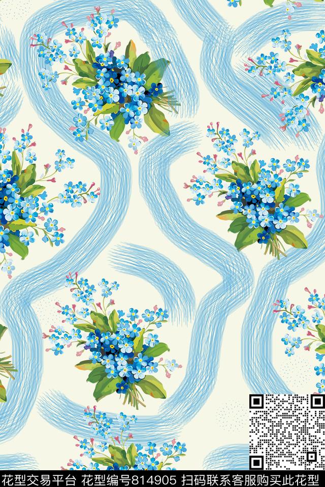 小碎花花卉花朵传统印花华亿平台下载（图片编号: 814905） - 瓦栏（Walan）