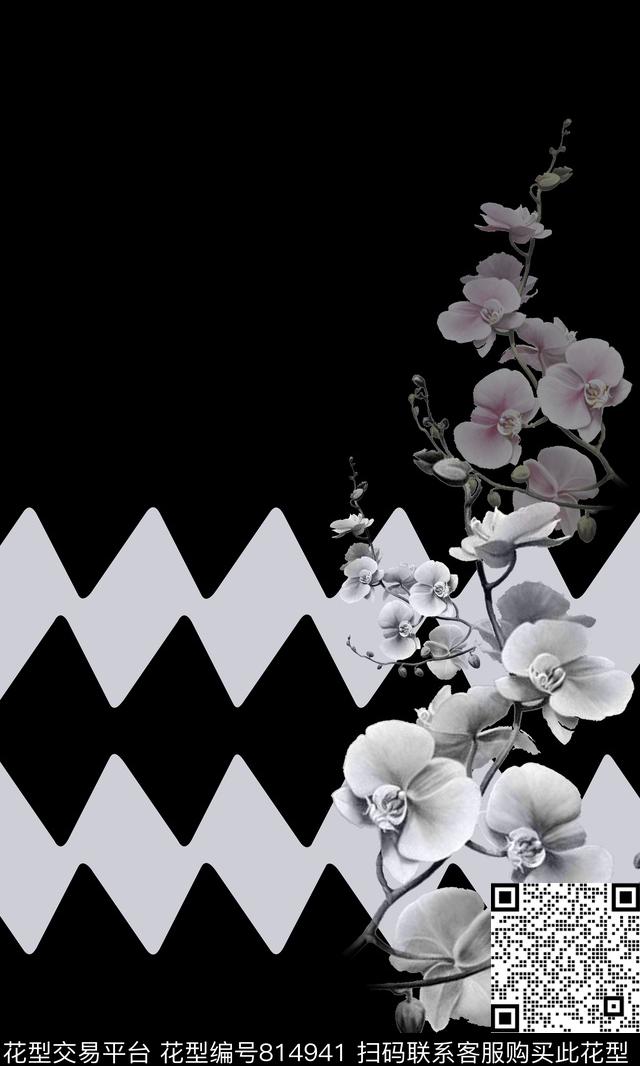 中老年女装时尚女装衬衫裙款条纹数码印花华亿平台下载（图片编号: 814941） - 瓦栏（Walan）