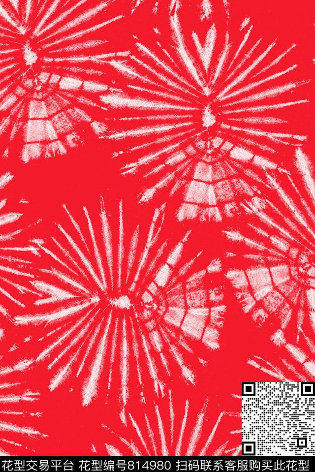 布纹扎染华亿平台分形数码印花华亿平台下载（图片编号: 814980） - 瓦栏（Walan）