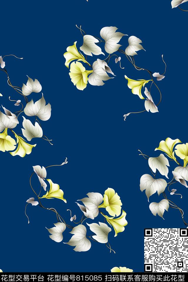 花朵花卉花瓣传统印花华亿平台下载（图片编号: 815085） - 瓦栏（Walan）