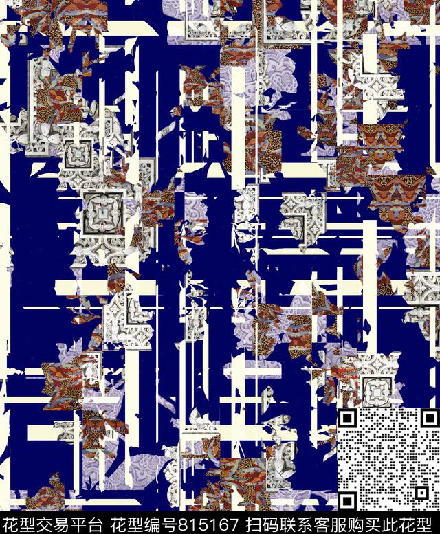 剪纸地毯图腾数码印花华亿平台下载（图片编号: 815167） - 瓦栏（Walan）
