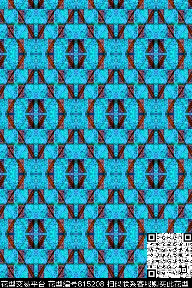 几何十字不规则几何数码印花华亿平台下载（图片编号: 815208） - 瓦栏（Walan）