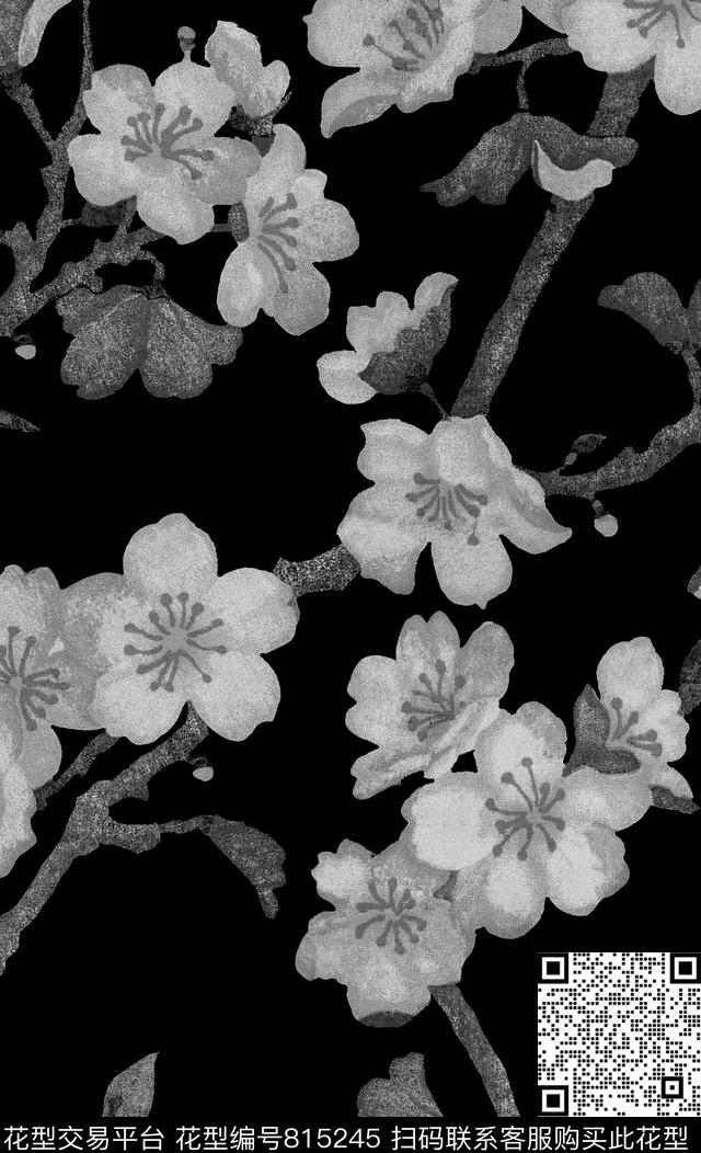 大花小碎花花朵传统印花华亿平台下载（图片编号: 815245） - 瓦栏（Walan）