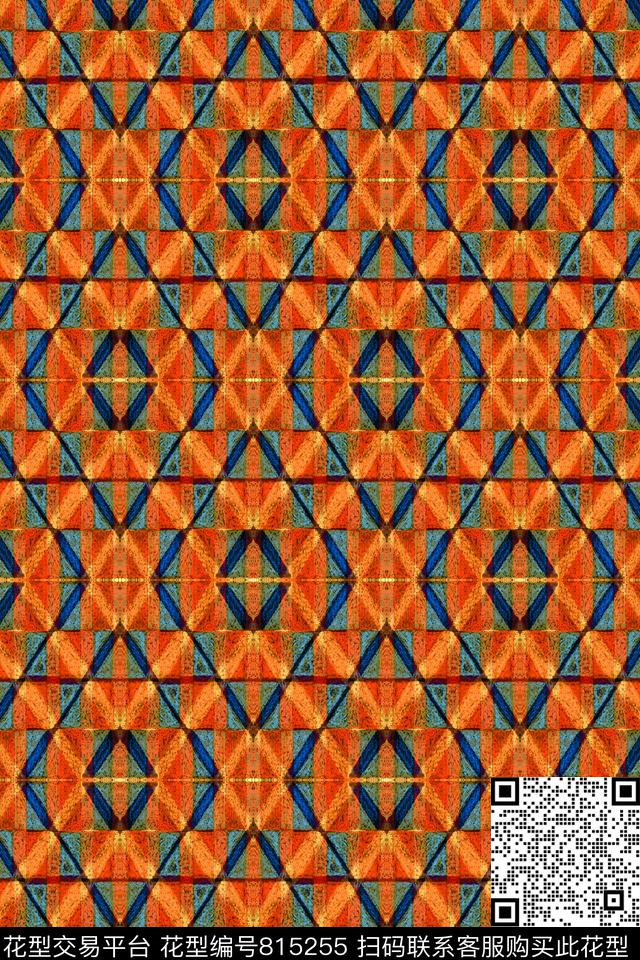 几何十字不规则几何数码印花华亿平台下载（图片编号: 815255） - 瓦栏（Walan）