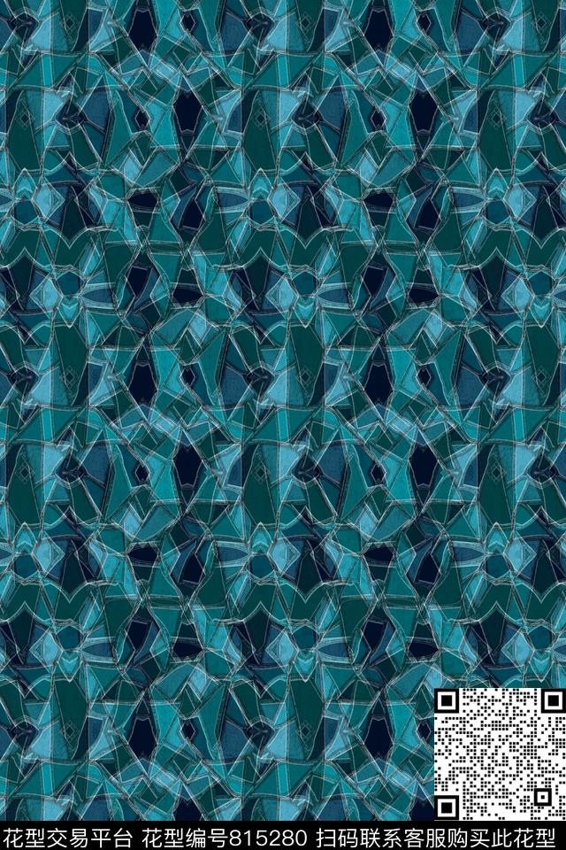 几何十字不规则几何数码印花华亿平台下载（图片编号: 815280） - 瓦栏（Walan）