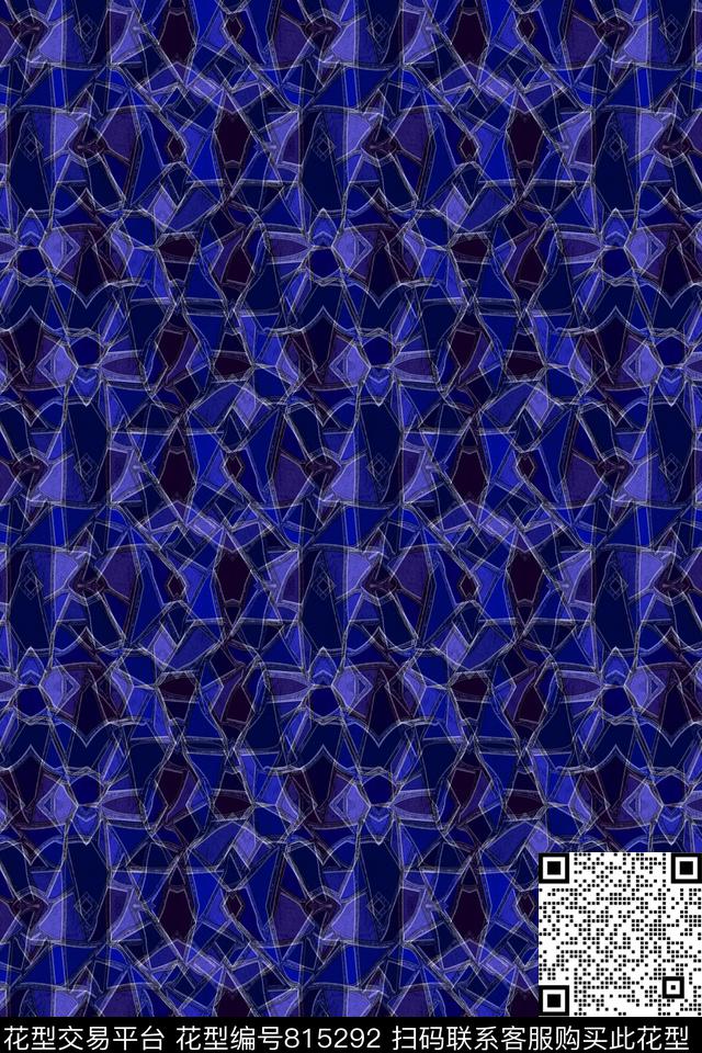 几何十字不规则几何数码印花华亿平台下载（图片编号: 815292） - 瓦栏（Walan）