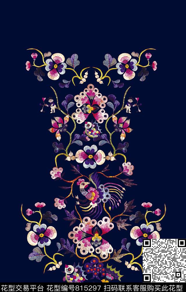 民族风绣花刺绣数码印花华亿平台下载（图片编号: 815297） - 瓦栏（Walan）
